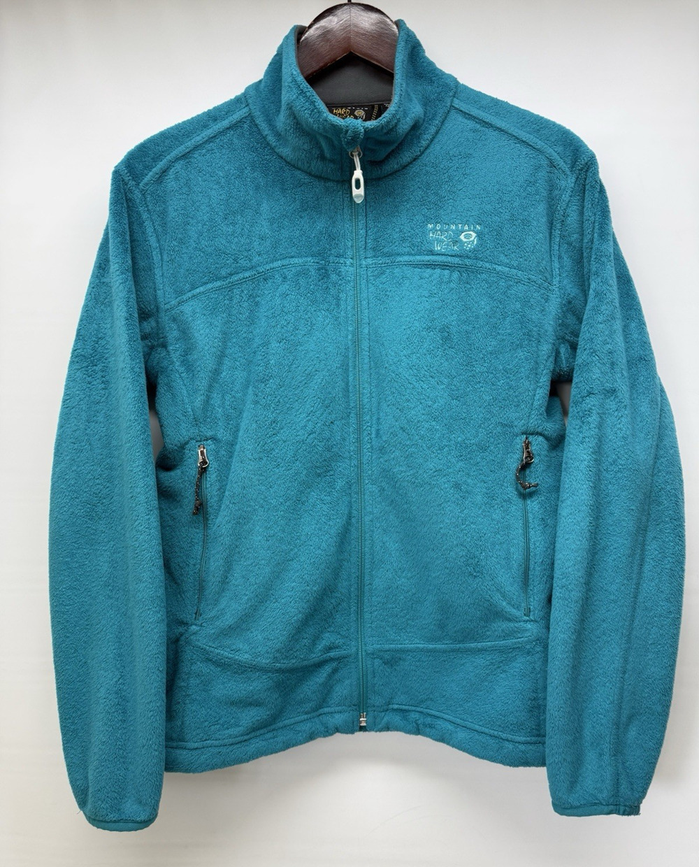 Mountain Hardwear Jacket Womens Medium Teal Fleece Plush Full Zip Outdoor